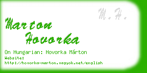 marton hovorka business card